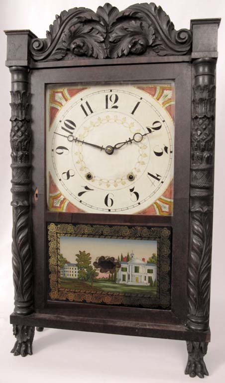 E. Terry and Sons carved transition. — Antique Clocks Price Guide