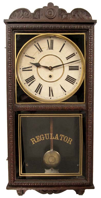 Waterbury "Crane" wall regulator. — Antique Clocks Price Guide