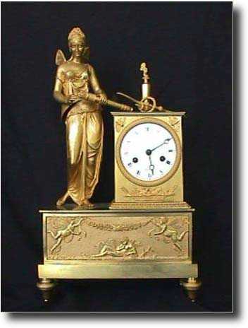 French Dore Bronze Figural Mantel Clock, Circa 1770 — Antique Clocks Price Guide