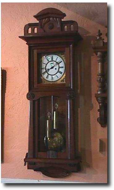 Art Nouveau Two Weight Vienna Regulator Wall Clock, Circa 1905 — Antique Clocks Price Guide