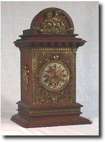 Fancy Gustav Becker Mantel Clock, Circa 1880. — Antique Clocks Price Guide
