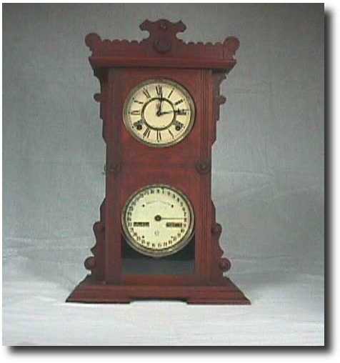 Double Dial Waterbury Calendar Clock, Circa 1890. — Antique Clocks Price Guide