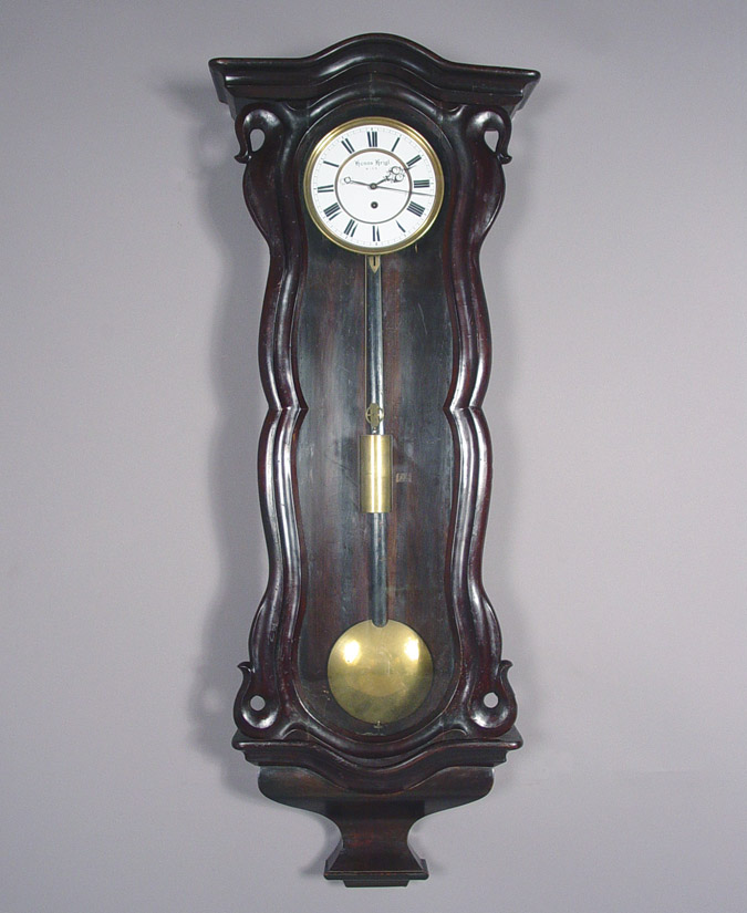 German Hanns Geiel, Wien Serpentine Case Single Weight Vienna Regulator Timepiece, — Antique Clocks Price Guide