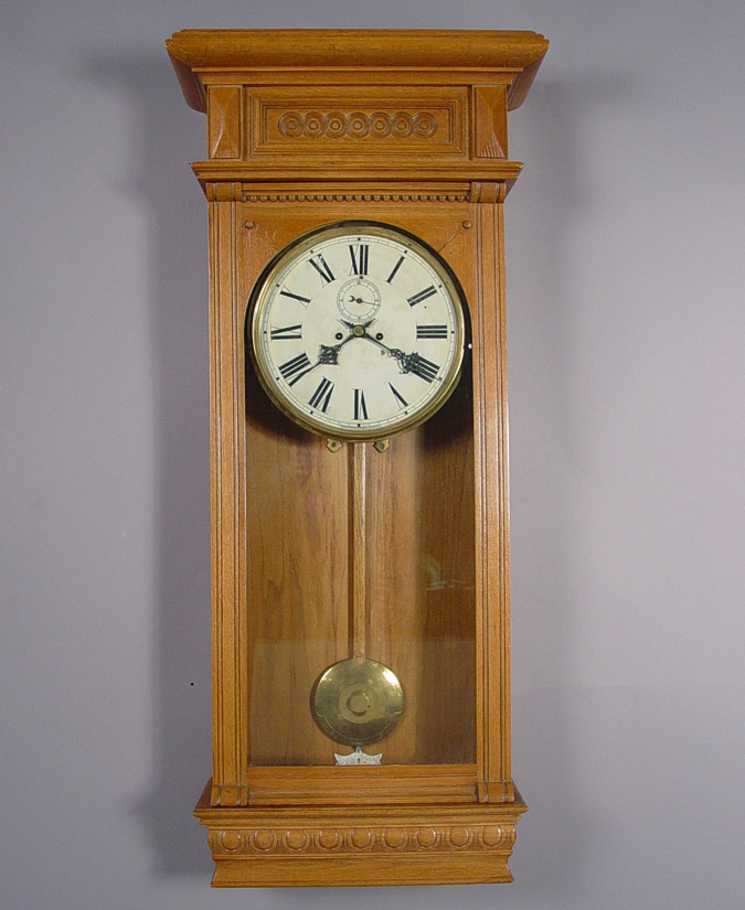 American Waterbury Clock Co. "Regulator No. 54"  Wall Clock, — Antique Clocks Price Guide