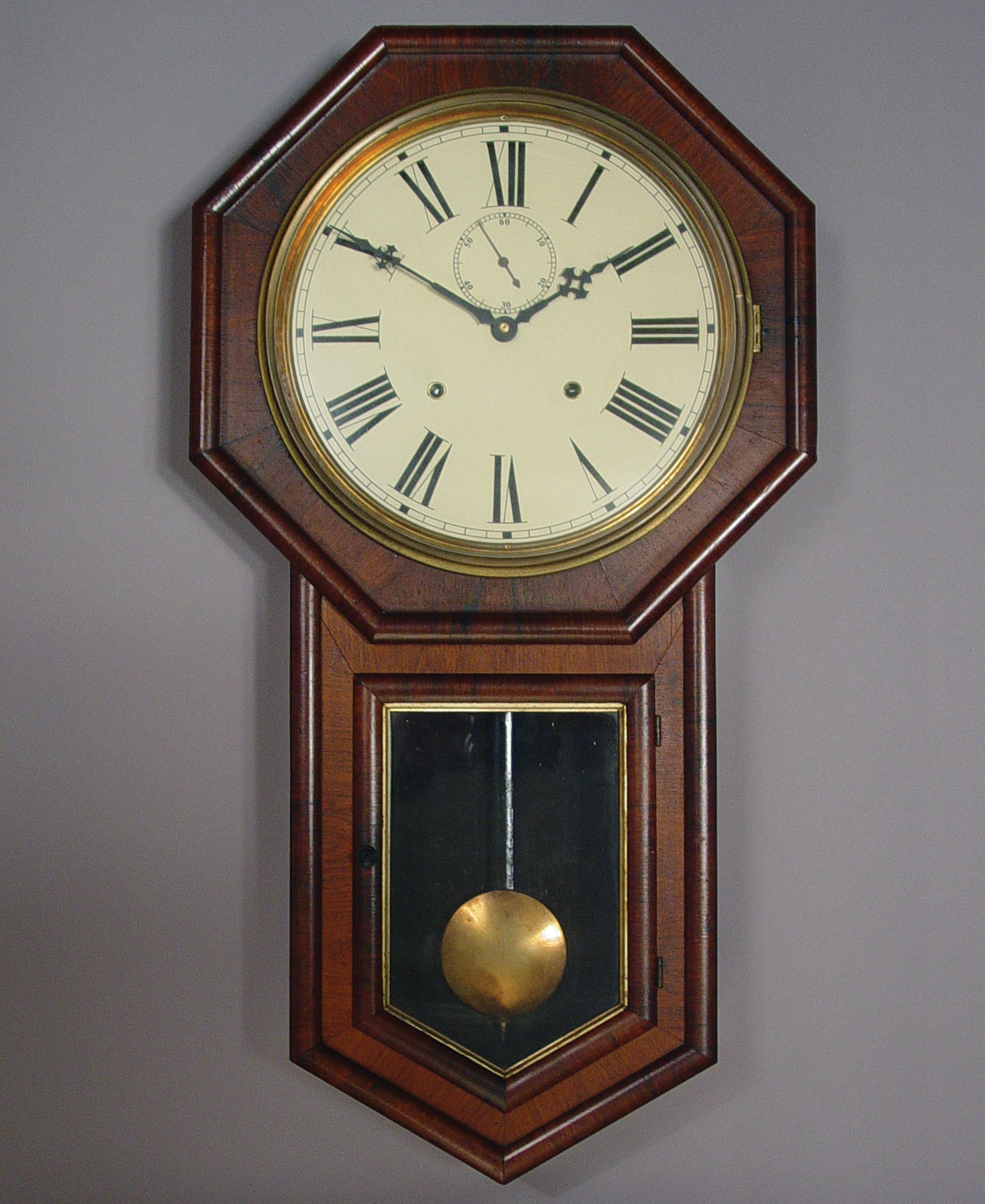 American E.N. Welch Mfg. Co. Rosewood "Verdi" Wall Clock, — Antique Clocks Price Guide