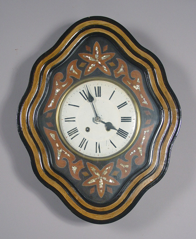 French Picture Frame Wall Clock, — Antique Clocks Price Guide