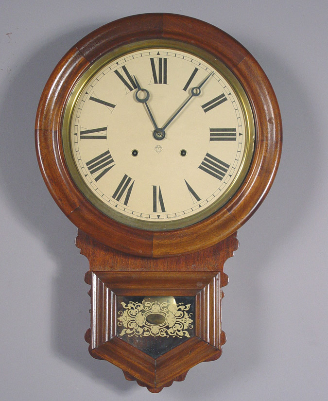 American Ansonia Clock Co. "Schoolhouse" Wall Clock, — Antique Clocks Price Guide
