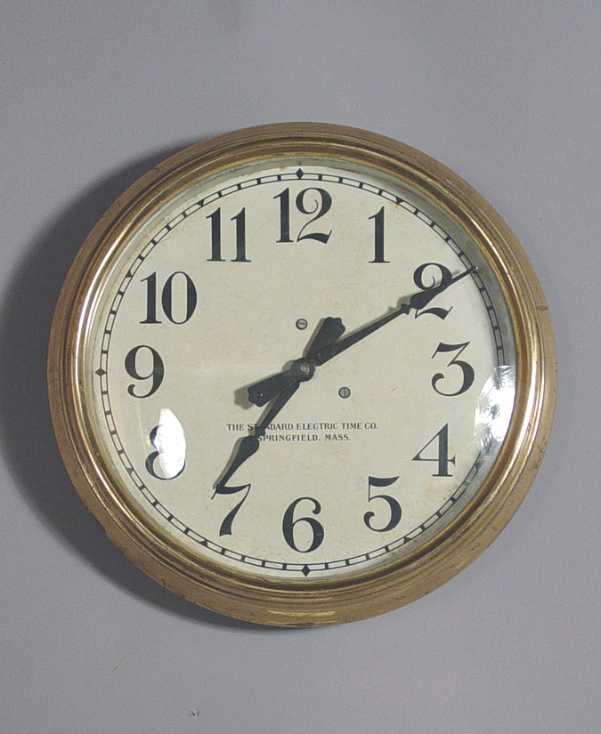 American Standard Electric Time Co. Bronze Gallery Wall Timepiece, — Antique Clocks Price Guide