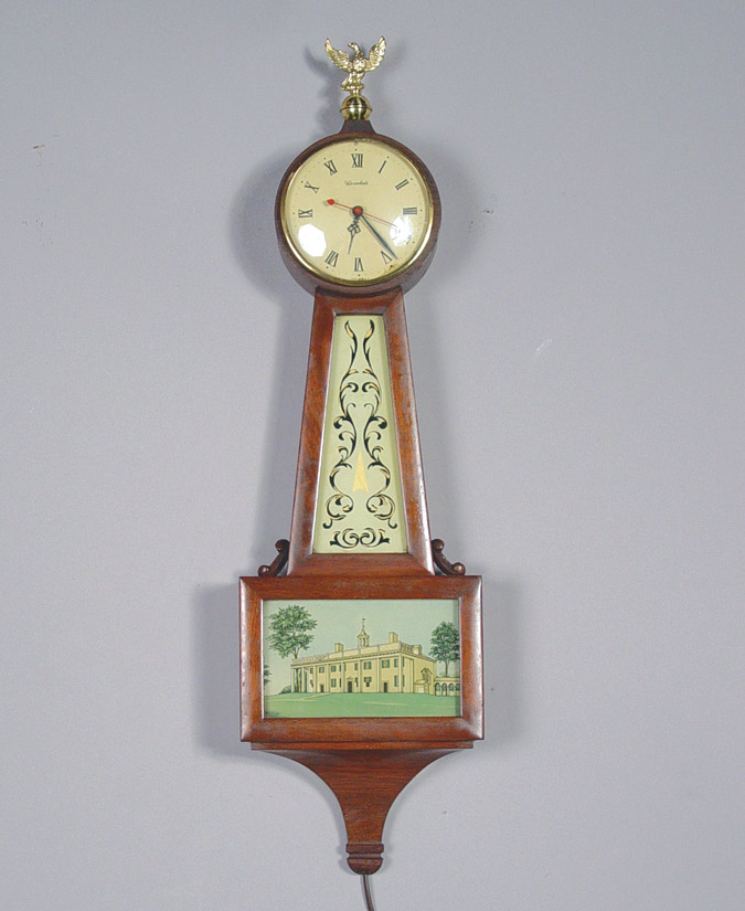 American Herchede Clock Co., Cincinnati Banjo Wall Clock, — Antique Clocks Price Guide