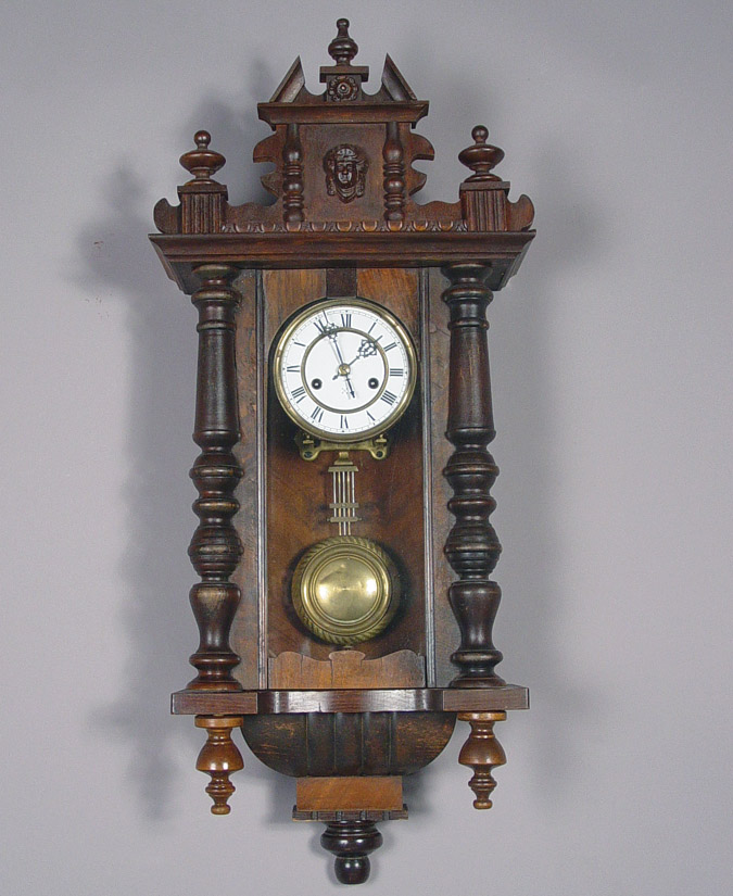 German Hamburg - American Vienna Wall Clock, — Antique Clocks Price Guide