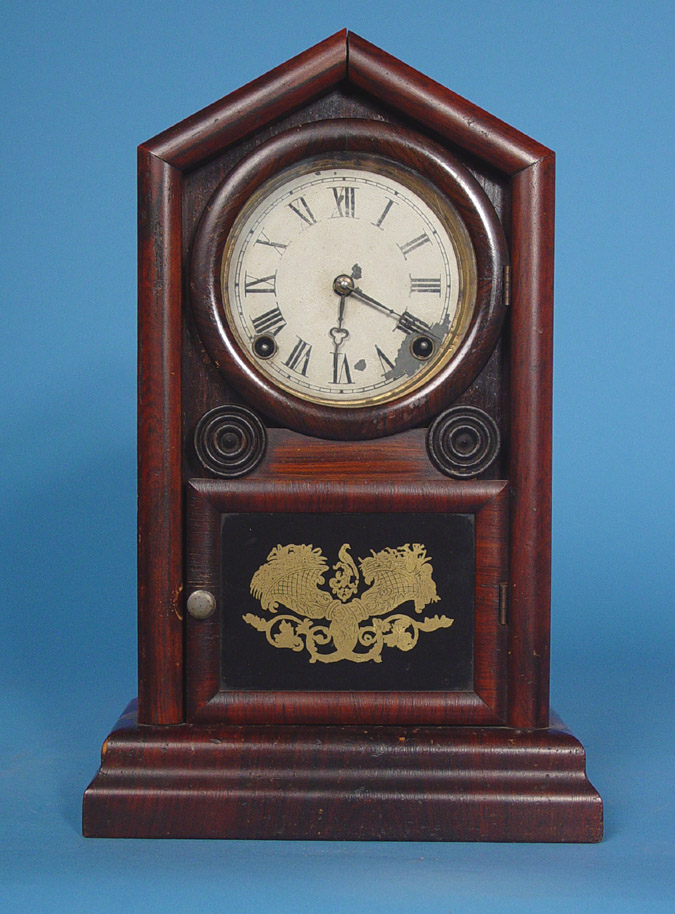 American E.N. Welch Rosewood Gothic Clock, — Antique Clocks Price Guide