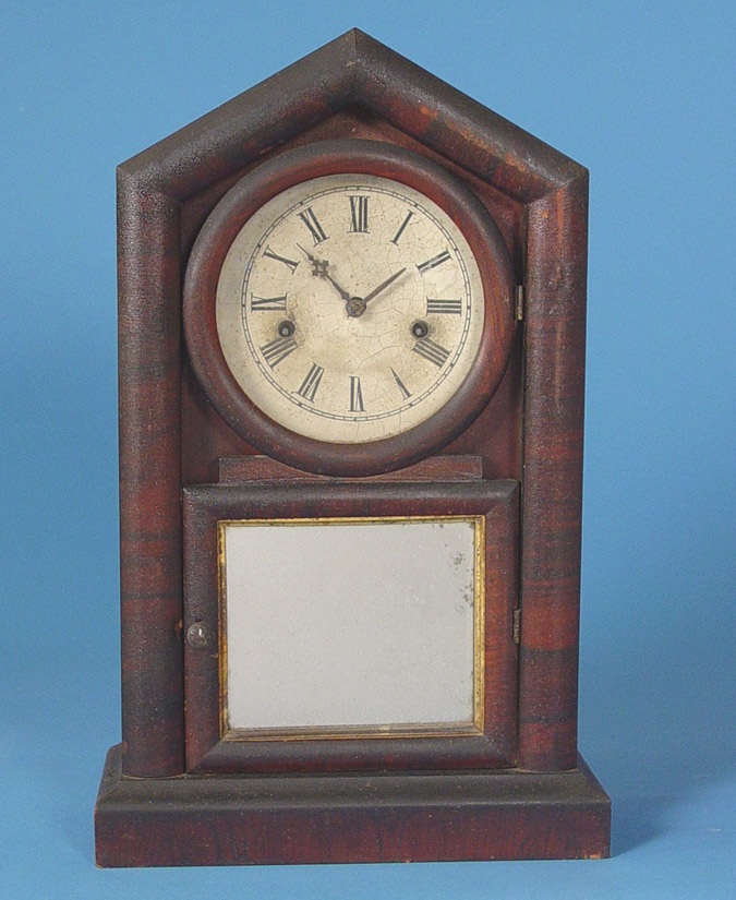 American Ansonia Brass and Copper Co. Rosewood Gothic Mantle Clock, — Antique Clocks Price Guide