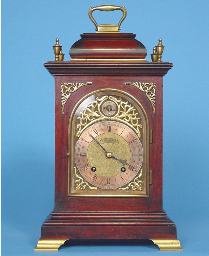 German LFS Furtwangler Mahogany Bracket Clock, — Antique Clocks Price Guide
