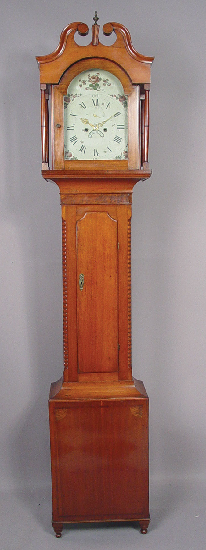 American Cherry Tall Case Clock, — Antique Clocks Price Guide