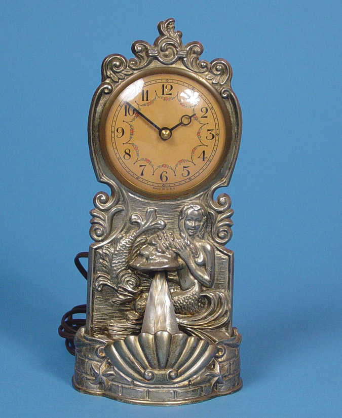 American Ceramic Clock Co., Chicago, Ill. Animated Water Mermaid Electric Timepiece, — Antique Clocks Price Guide