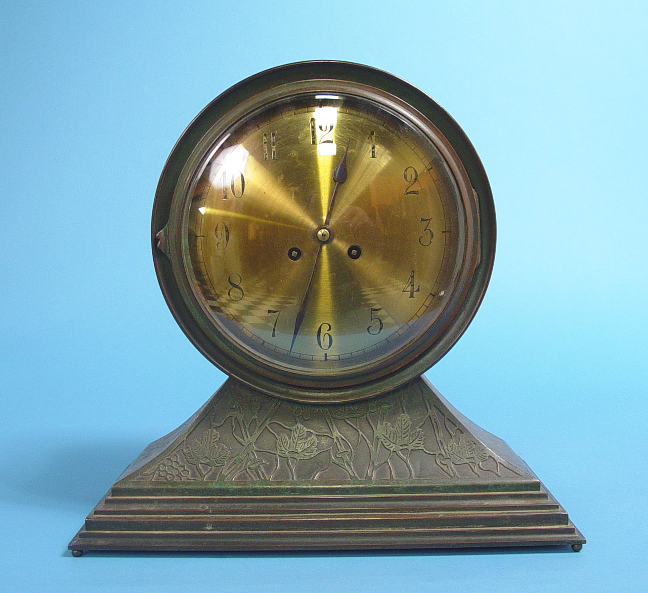 French Vincenti and Co. Rare Art Nouveau Bronze Mantle Clock, — Antique Clocks Price Guide