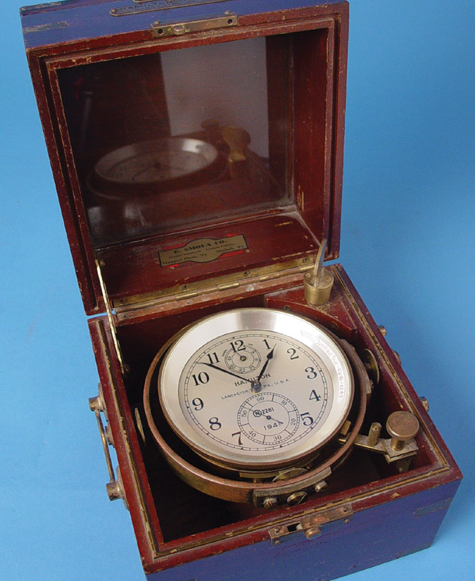 American Hamilton - Lancaster, PA. U.S. Navy Chronometer Ships Clock, — Antique Clocks Price Guide