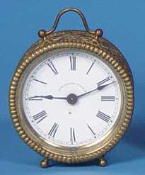 American New Haven Clock Co. Ornate Round Brass Carriage Clock, — Antique Clocks Price Guide