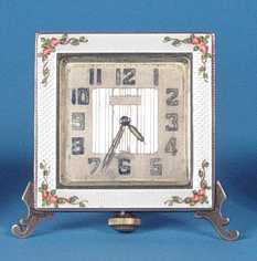 American Waltham Watch Co. Pearl Guilliche Enamel Strut Timepiece, — Antique Clocks Price Guide