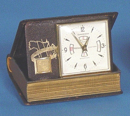 Swiss Remembrance "The Four Zone" Travel Clock in Form of Book, — Antique Clocks Price Guide