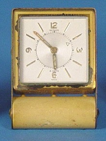 Swiss Le Coultre Le Coutre Travel Alarm Clock, — Antique Clocks Price Guide