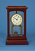 German Gustav Becker Mahogany and Glass Disk Pendulum Timepiece,