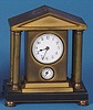 German Miniature Architectural Gilt Metal and Marble Mantle Clock,