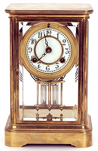 A CRYSTAL REGULATOR CLOCK BY WATERBURY, the "Morlaix", circa 1910, — Antique Clocks Price Guide