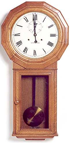 LONG CASE OAK REGULATOR WALL CLOCK, Seth Thomas Clock Co., c.1900, — Antique Clocks Price Guide