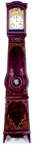 TALL CASE GRANDFATHER FLOOR CLOCK, Morbier district movement, Pierre Dubernat clock maker, Isle of Tourdain, France, 19th century, — Antique Clocks Price Guide