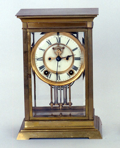 AN ANSONIA BRASS CASED MANTLE CLOCK — Antique Clocks Price Guide