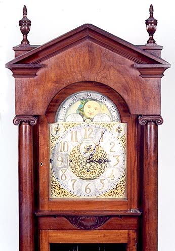 MAHOGANY CASED 9-TUBE HALL CLOCK, American, c.1915, — Antique Clocks Price Guide