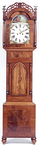 MAHOGANY CASED GRANDFATHER CLOCK, M. Young, Newcastle on Tyne, England, mid 19th century, — Antique Clocks Price Guide