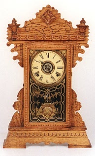 W. L. GILBERT OAK KITCHEN CLOCK, "Lake no. 6" — Antique Clocks Price Guide
