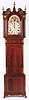 FEDERAL INLAID MAHOGANY GRANDFATHER CLOCK, Jonathan Tritchile maker, Bolton, England, early 19th century,