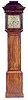 MAHOGANY CASED GRANDFATHER FLOOR CLOCK, David Compigne, clockmaker, Winton, England, c.1850;