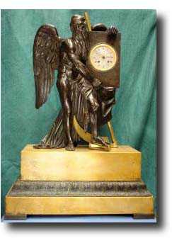 French bronze figural clock, c1820 — Antique Clocks Price Guide