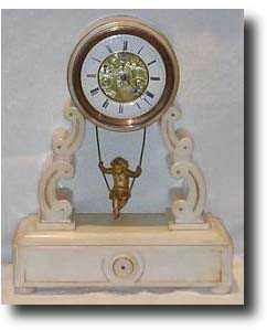Swinging cherub clock by Farcot c.1880 — Antique Clocks Price Guide