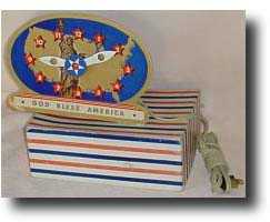 USA cardboard 110 volt ac clock c. 1950 — Antique Clocks Price Guide