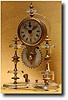 French calendar clock with revolving date wheel, c1850
