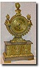 British ormolu and silver mantel clock, c1820