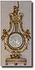 French Lyre shaped mantel clock, c1880