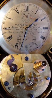 British 2 day chronometer in 3 piece mahogany case, — Antique Clocks Price Guide