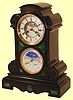 Black marble clock with Brocot