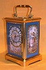 A fine porcelain panel clock with hour repeat - circa 1880