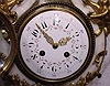 White marble and ormolu lyre clock