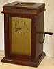 Exceptional talking clock with double spring motor for sprocket drive