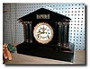 Ansonia "Capri" Model Black Enameled Iron Mantel Clock, circa 1905
