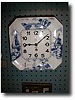 German Hamburg American Porcelain Kitchen Plate Wall Clock, circa 1925