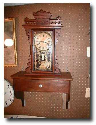 E.N. Welch Fancy Mantel Clock and Shelf, circa 1880 — Antique Clocks Price Guide